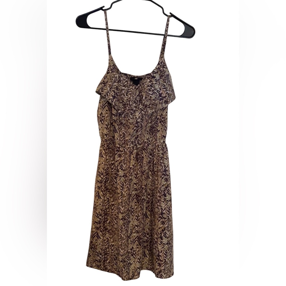 H&M One Shoulder Dress in Black and Cream